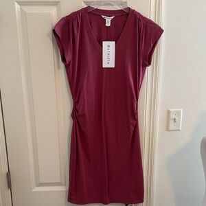 Effortless Tee  Women's Burgundy Mini Dress